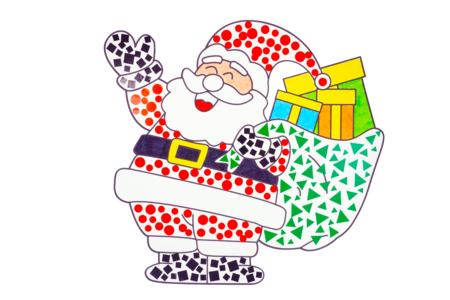 père noel en gommettes - Gommettes formes assorties – 10doigts.fr