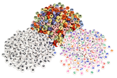 perles alphabet - Bijoux messages – 10doigts.fr