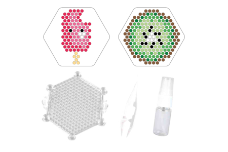 Perles d'eau glace - kiwi plaque diam. 10,5cm +spray+perles - Aqua perles – 10doigts.fr