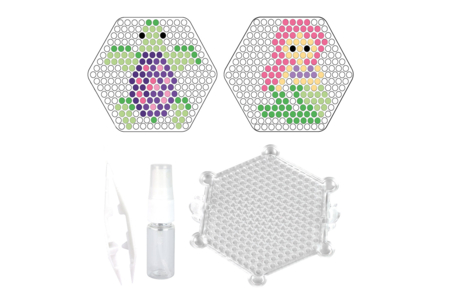 Perles d'eau tortue - sirène plaque diam. 10,5cm +spray+perles - Aqua perles – 10doigts.fr