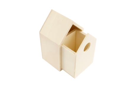 Petite maison en bois avec tiroir boite bijoux - Boîtes en bois – 10doigts.fr