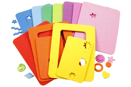 petits cadres en mousse - Cadres photos à décorer – 10doigts.fr