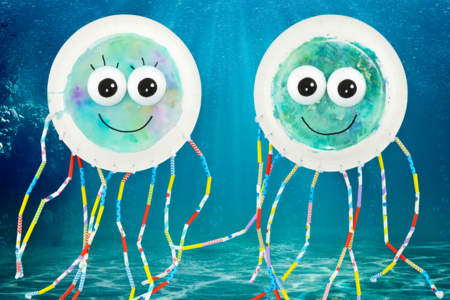Pieuvre Effet aquarelle avec des pailles - Activités manuelles océan – 10doigts.fr