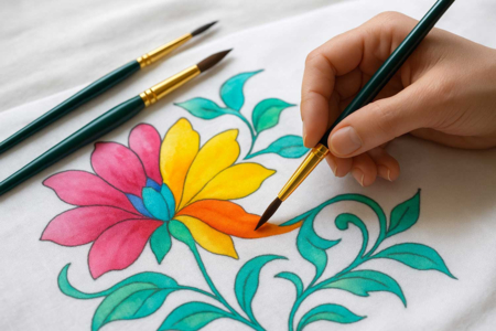 pinceaux pour peinture sur soie - Peinture sur soie – 10doigts.fr