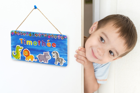 plaque d eporte personnalisée chambre enfants - Activités manuelles objets décorés – 10doigts.fr