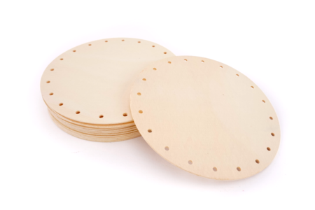 Plaques rondes perforées - 12 pièces - Vannerie – 10doigts.fr