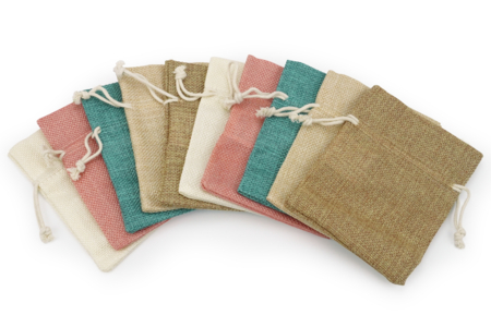 pochette effet jute - Toile de jute - Textiles – 10doigts.fr