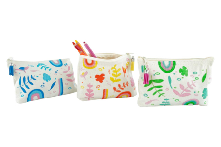 Pochette en coton feutres textiles - Coton, lin - Textiles – 10doigts.fr