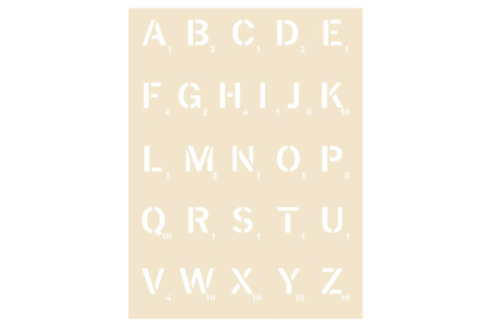 Pochoir alphabet scrabble - 20 x 30 cm - Pochoir alphabet – 10doigts.fr
