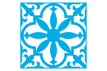 pochoir carrelage fleur - Pochoir frise – 10doigts.fr