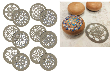 Pochoirs mandalas - 12 pièces - Pochoirs – 10doigts.fr