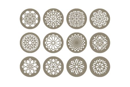 Pochoirs mandalas Ø 7 cm - Pochoirs – 10doigts.fr