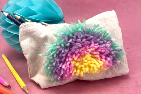 Pochette en coton, fermeture zippée - 19 x 13,5 cm - Coton, lin - Textiles – 10doigts.fr