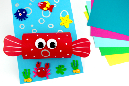 poisson papier activité facile enfants - Activités manuelles animaux – 10doigts.fr