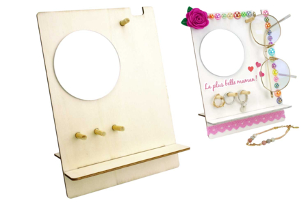 porte bijoux miroir - Boîtes et supports à bijoux – 10doigts.fr