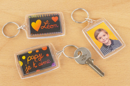 porte clés fête des pères grands pères - Porte-clés – 10doigts.fr