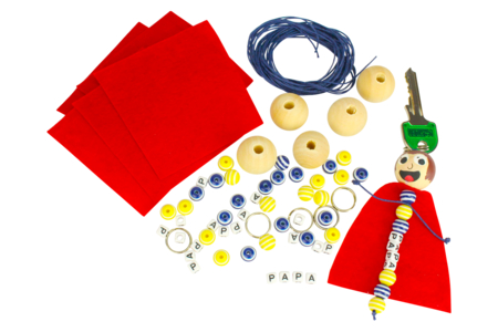 porte clés papa super héro fête des pères - Porte-clés et range-clés pour Papa – 10doigts.fr