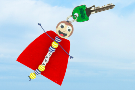 porte clés papa super héro fête des pères cadeau - Porte-clés et range-clés pour Papa – 10doigts.fr