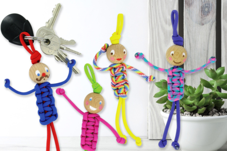 Kit porte-clés paracorde "Bonhomme" - 12 pièces - Paracorde – 10doigts.fr