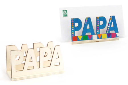Porte courrier PAPA à l'unité - Cadeaux DIY fête des pères – Pour le bureau de papa – 10doigts.fr