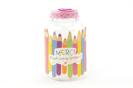 pot bonbons merci - Activités manuelles cadeaux maitresses, maitres, ATSEM, AESH, nounous... – 10doigts.fr