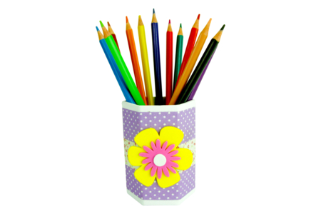 pot crayons fleurs enfant - Fleurs et feuilles décoratives – 10doigts.fr