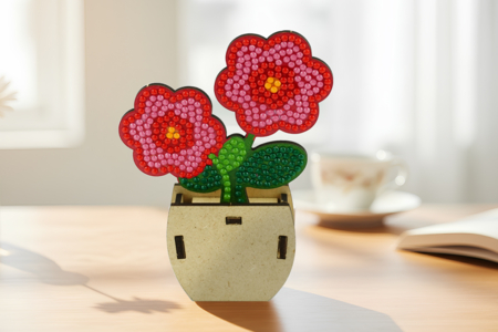 pot de fleur diamond painting - Diamond Painting : Kit complet – 10doigts.fr