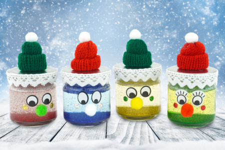 pot noël paillettes activité enfants - Activités manuelles Noël – 10doigts.fr