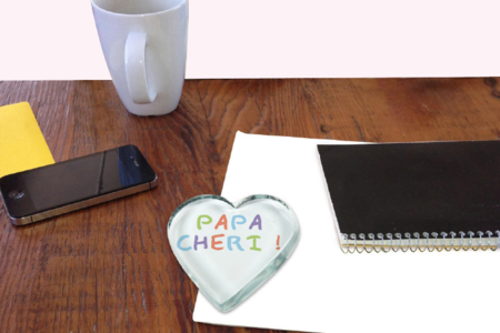 Presse papier coeur - Supports en Verre – 10doigts.fr