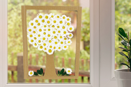 printemps fleurs fenetre arbre decoration enfant - Activités manuelles bricolages – 10doigts.fr