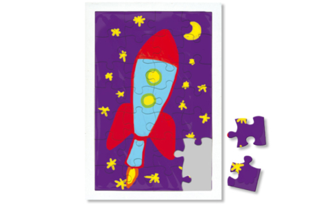 puzzle fusée - Puzzles à colorier – 10doigts.fr
