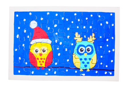 puzzle hiboux - Puzzles à colorier – 10doigts.fr