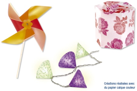 Realisation en papier calque couleur - Papier calque, vitrail – 10doigts.fr