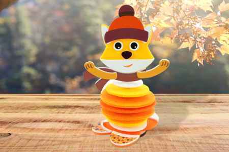 Renards rigolots en feutrine - 6 renards - Kits créatifs Automne – 10doigts.fr