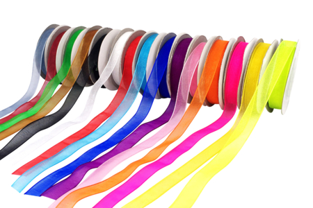 ruban organza 15 couleurs bobine - Noeuds et rubans – 10doigts.fr
