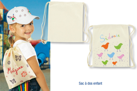 Sac à dos fille - Coton, lin - Textiles – 10doigts.fr