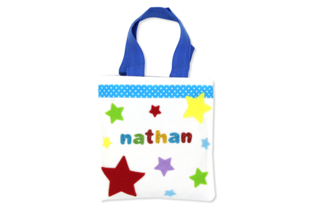 sac en coton enfants à décorer garçon - Coton, lin - Textiles – 10doigts.fr