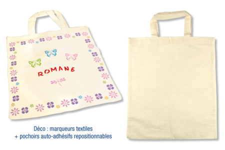 Sac shopping en coton blanc - Activités manuelles fête des mères – 10doigts.fr