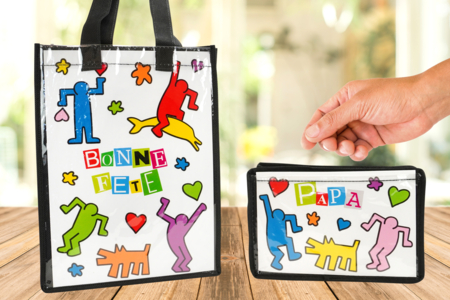 sac trousse pop art cadeau fête des mères pères - Activités manuelles fête des mères – 10doigts.fr