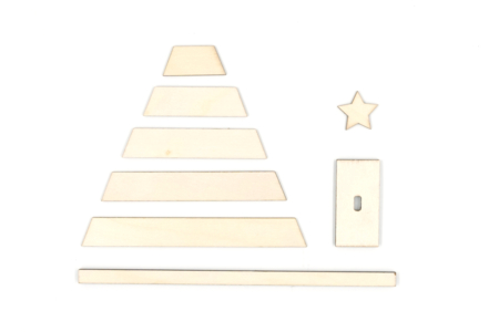 Sapin à lattes à monter - Objets en bois Noël – 10doigts.fr