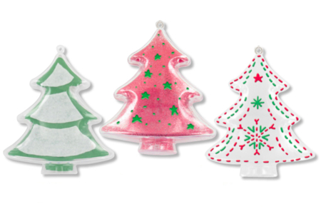 sapin décoré suspension - Plastique Transparent – 10doigts.fr