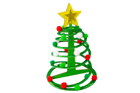 sapin spirale décoré - Objets en bois Noël – 10doigts.fr