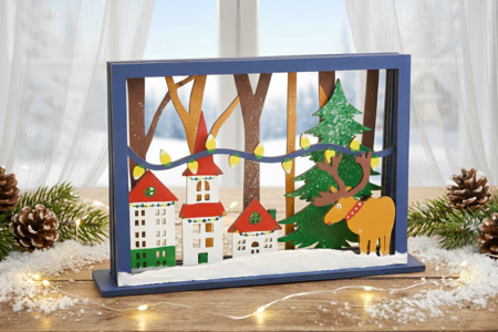 Scène en bois ciselé forme - Crèches et villages de Noël à fabriquer – 10doigts.fr