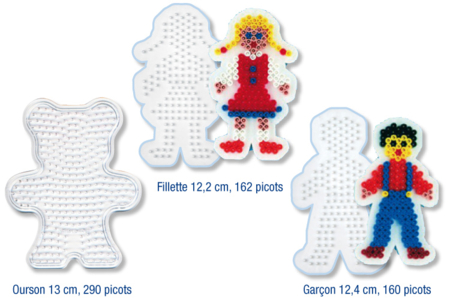 Set de 10 plaques fantaisies pour perles à repasser - Perles à repasser 5 mm – 10doigts.fr