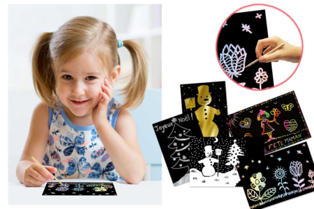 Set de 19 cartes à gratter color'mix - 10 x 15 cm - Cartes à gratter, à poinçonner – 10doigts.fr