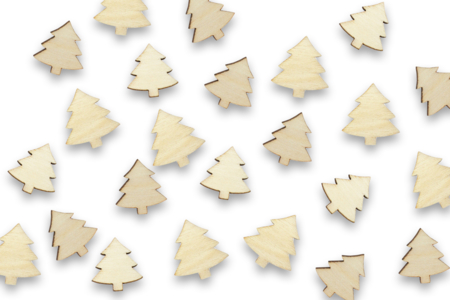 Set de 50 sapins bois - Déco en bois brut – 10doigts.fr
