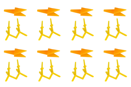 Set de 8 becs et pattes de poussin à planter - Yeux mobiles – 10doigts.fr