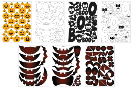 Set de décorations en carte forte pour ballons d'Halloween - Accessoires créatifs Halloween – 10doigts.fr