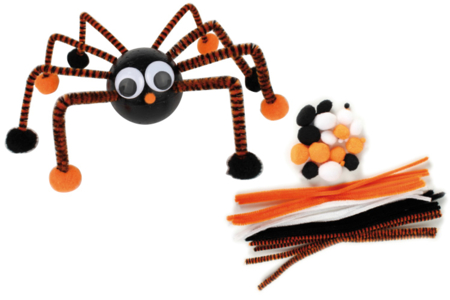 Set de pompons et chenilles Halloween - Accessoires créatifs Halloween – 10doigts.fr