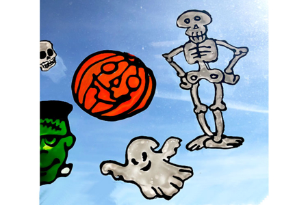 squelette peinture vitres - Peinture verre et faïence – 10doigts.fr